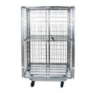 Nestbare antidiefstal rolcontainer 1200x800x1800mm - met legbord