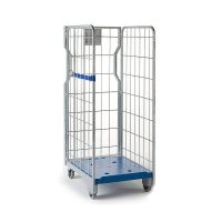 Nestbare rolcontainer met kunststof bodem 800x640x1600mm