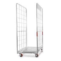 Nestbare 2-heks retailrolcontainer 800x700x1770mm - met spanbanden