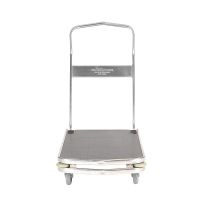 Plateauwagen met rem 750x490x1115 mm - aluminium